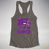 Lesbian Labrys Pride Grunge Exclamation Points Racerback Tank - Dark Grey